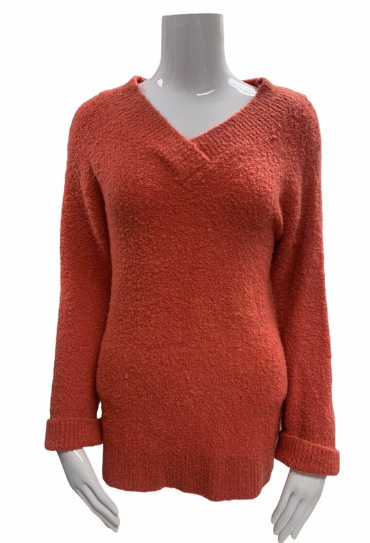 Anthropologie V Neck Fuzzy Soft Sweater Pullover Size XS Coral - Premium Clothing, Shoes & Accessories:Women:Women's Clothing:Sweaters from Anthropologie - Just $22.71! Shop now at Finds For You