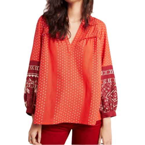 Anthropologie Vineet Bahl Boho Nora Embroidered Top Blouse New - Premium Clothing, Shoes & Accessories:Women:Women's Clothing:Tops from Anthropologie - Just $70.74! Shop now at Finds For You