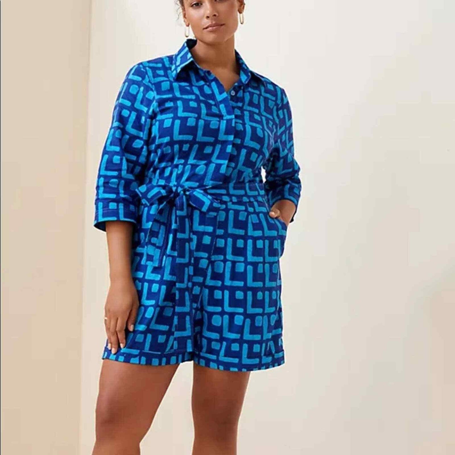 Anthropologie x Sika Geometric Romper 22 Plus Size NEW - Premium Clothing, Shoes & Accessories:Women:Women's Clothing:Jumpsuits & Rompers from Anthropologie - Just $130.29! Shop now at Finds For You