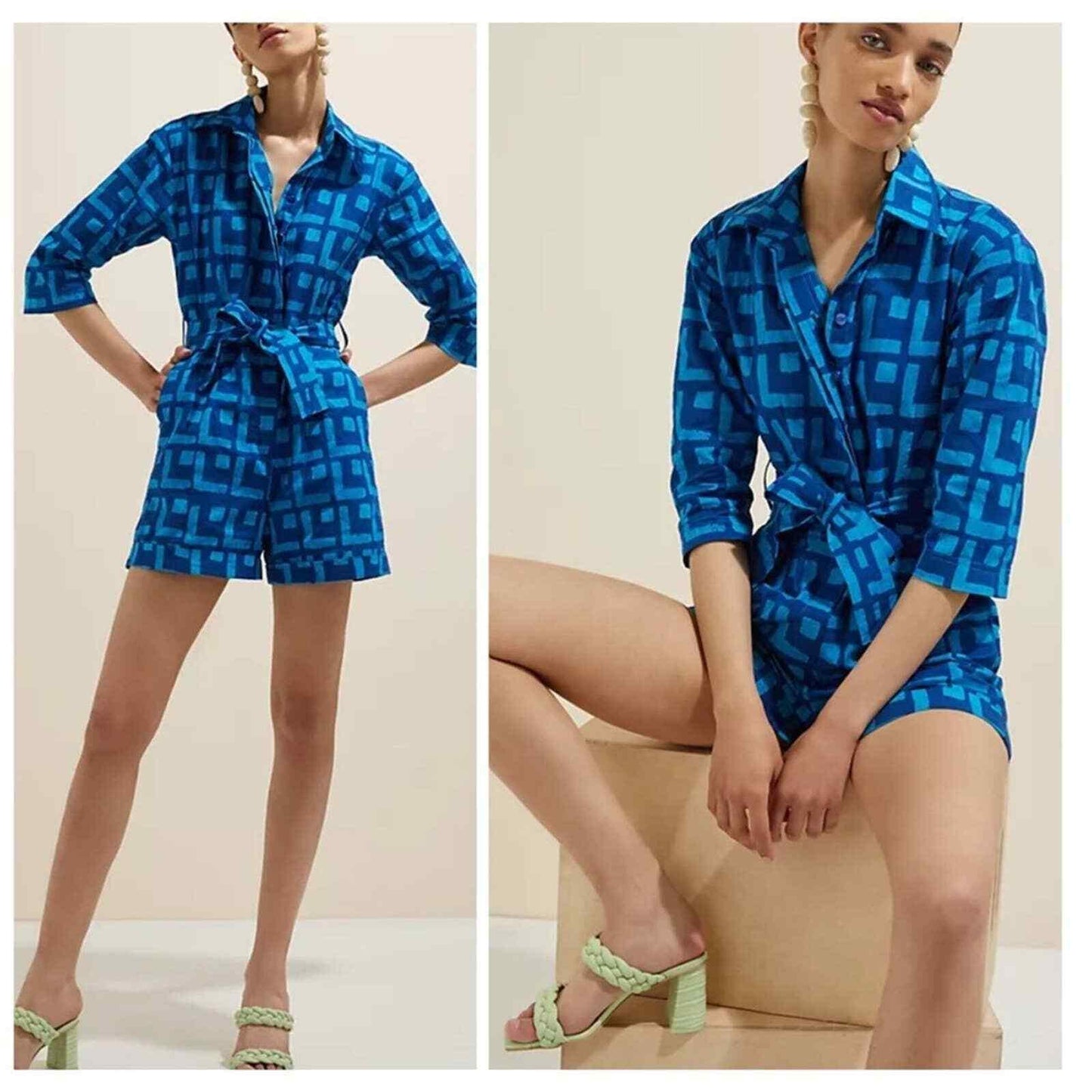 Anthropologie x Sika Geometric Romper Size 6 New - Premium Clothing, Shoes & Accessories:Women:Women's Clothing:Jumpsuits & Rompers from Anthropologie - Just $130.29! Shop now at Finds For You