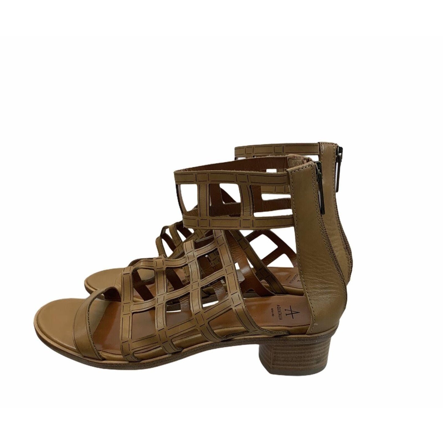 Aquatalia Gladiator Leather Rianna Caged Ankle Strap Sandals 9 Made in Italy - Premium Clothing, Shoes & Accessories:Women:Women's Shoes:Sandals from Aquatalia - Just $49.23! Shop now at Finds For You