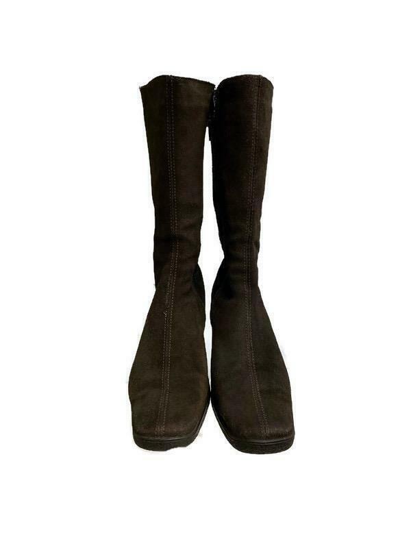 Aquatalia Wedge Suede Weatherproof Boots Side Zip Size 7 Brown - Premium Clothing, Shoes & Accessories:Women:Women's Shoes:Boots from Aquatalia - Just $45.44! Shop now at Finds For You