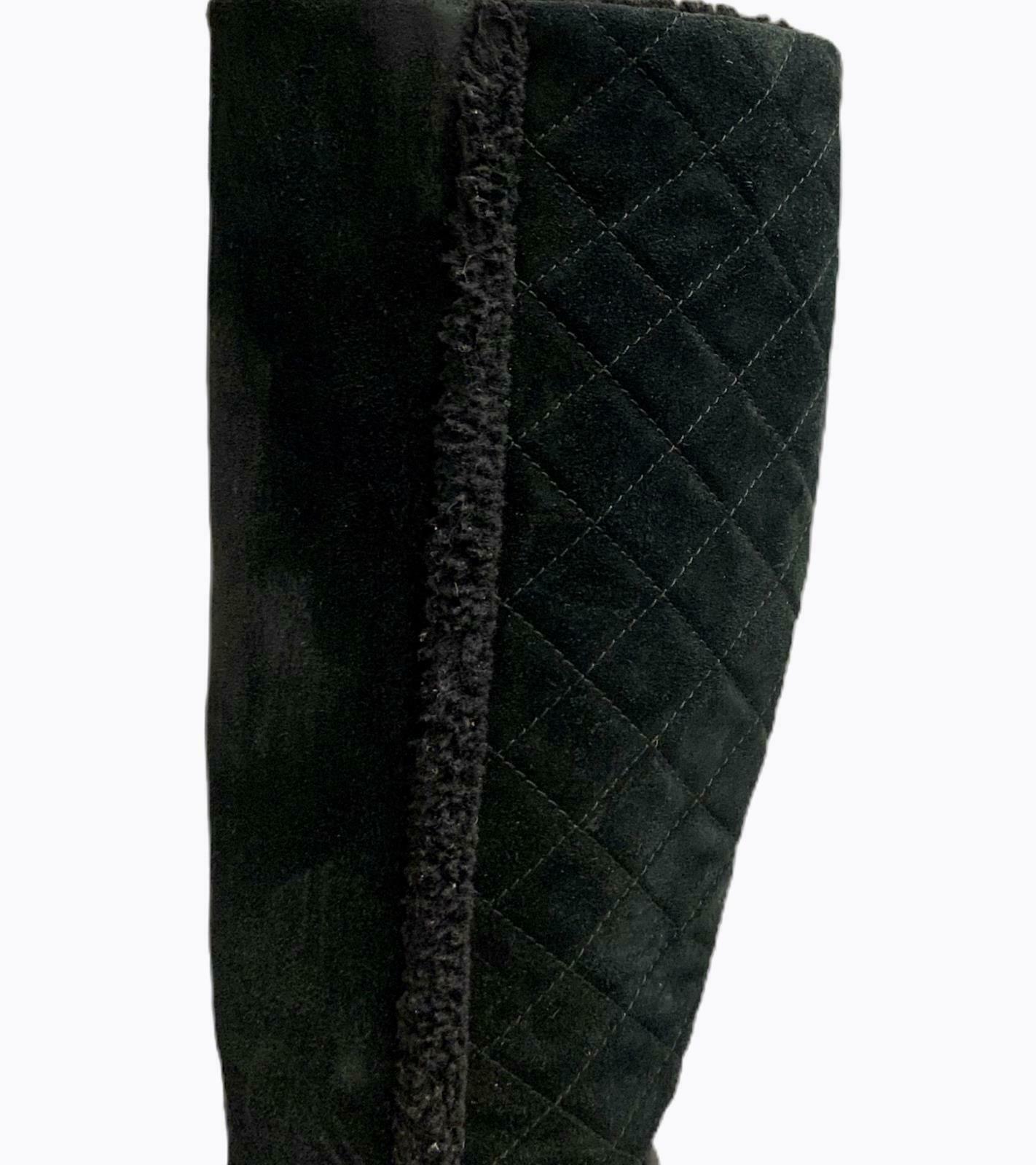 Aquatalia Women's Callie Black Suede Quilted Weatherproof Wedge Boot Size 9 - Premium Clothing, Shoes & Accessories:Women:Women's Shoes:Boots from Aquatalia - Just $90.89! Shop now at Finds For You
