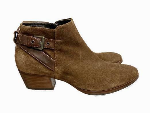 Aquatalia Women's Farin Weatherproof Suede Buckle Ankle Booties Boots Size 10 - Premium Clothing, Shoes & Accessories:Women:Women's Shoes:Boots from Aquatalia - Just $106.04! Shop now at Finds For You