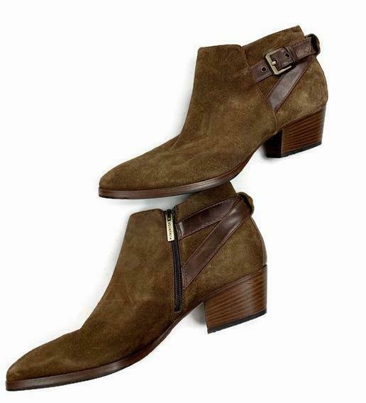 Aquatalia Women's Farin Weatherproof Suede Buckle Ankle Booties Boots Size 10 - Premium Clothing, Shoes & Accessories:Women:Women's Shoes:Boots from Aquatalia - Just $106.04! Shop now at Finds For You
