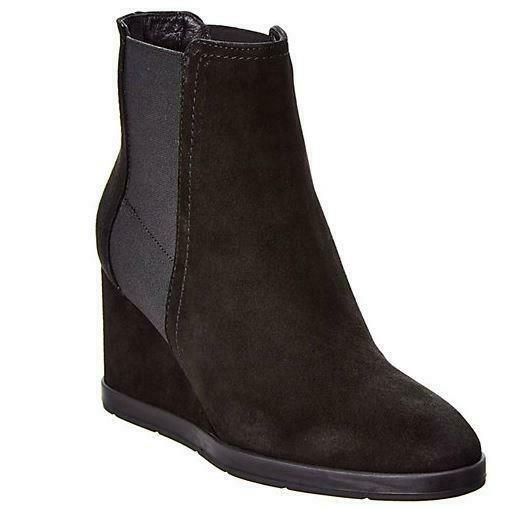 Aquatalia Women's Jaelynn Suede Wedge Weatherproof Booties Ankle Boots 10 Black - Premium Clothing, Shoes & Accessories:Women:Women's Shoes:Boots from Aquatalia - Just $143.90! Shop now at Finds For You