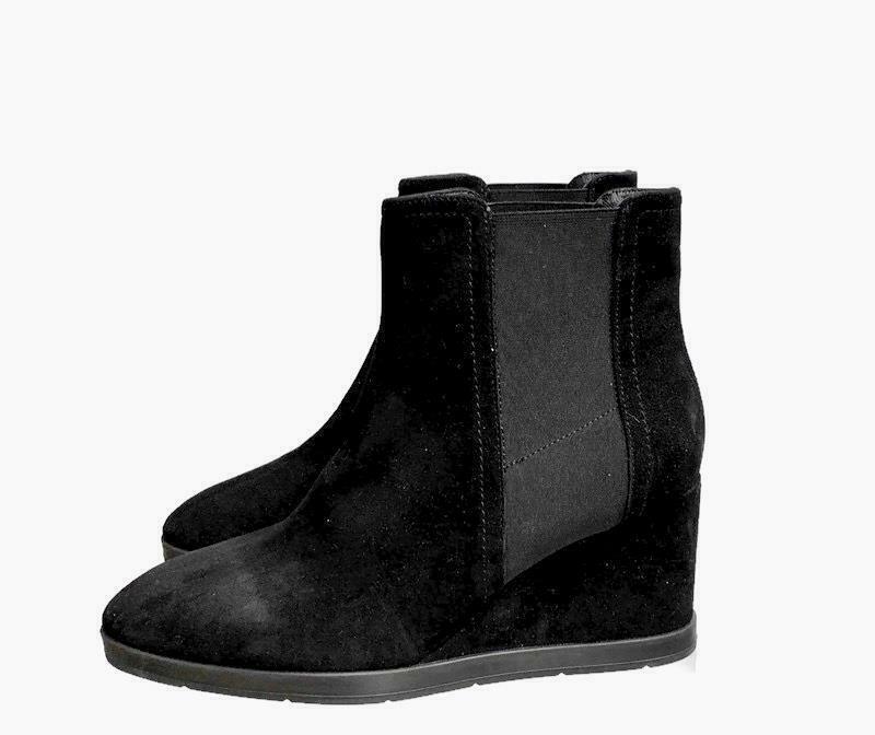 Aquatalia Women's Jaelynn Suede Wedge Weatherproof Booties Ankle Boots 10 Black - Premium Clothing, Shoes & Accessories:Women:Women's Shoes:Boots from Aquatalia - Just $143.90! Shop now at Finds For You