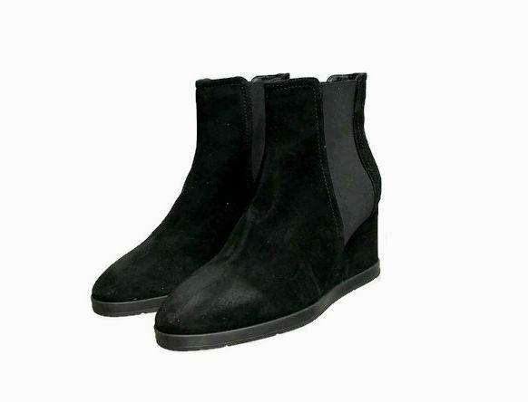 Aquatalia Women's Jaelynn Suede Wedge Weatherproof Booties Ankle Boots 10 Black - Premium Clothing, Shoes & Accessories:Women:Women's Shoes:Boots from Aquatalia - Just $143.90! Shop now at Finds For You