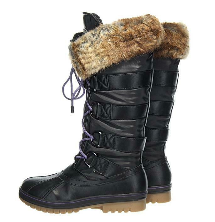 Aquatherm Women's Santana Canada Donatella Tall Winter Lace Up Boots Faux Fur 6 - Premium Clothing, Shoes & Accessories:Women:Women's Shoes:Boots from Santana Canada - Just $45.44! Shop now at Finds For You