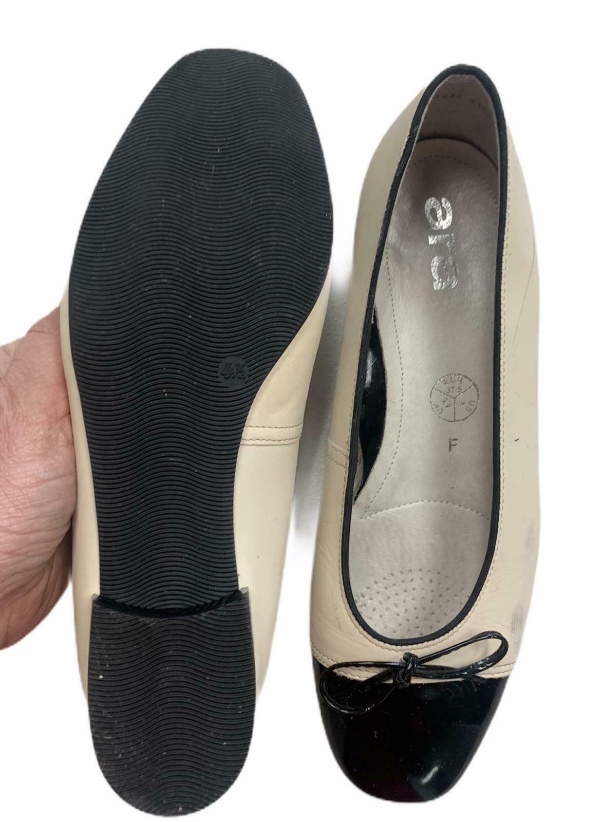 ARA Cap Toe Pumps Block Heels Leather Comfort Size 7 US 4.5 UK Black Ivory - Premium Clothing, Shoes & Accessories:Women:Women's Shoes:Heels from ara - Just $18.17! Shop now at Finds For You