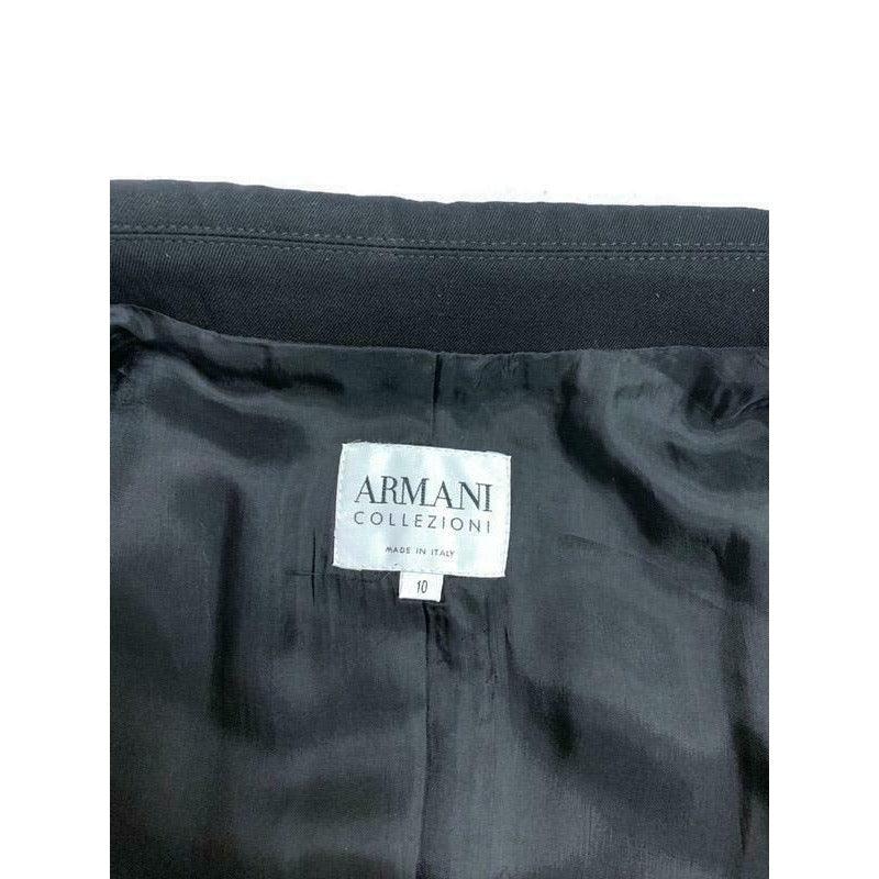 Armani Collezioni Wool Wrap Wool Blazer Size 46 EU 10 US Black Wear to Work - Premium Clothing, Shoes & Accessories:Women:Women's Clothing:Suits & Suit Separates from Armani - Just $51.50! Shop now at Finds For You