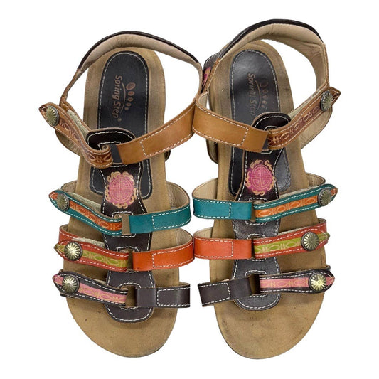 Spring Step L’Artiste Nadra Colorful Gladiator Sandals Size 39 9 - Premium  from Spring Step - Just $45.0! Shop now at Finds For You