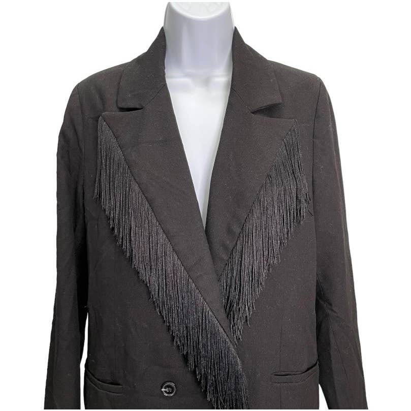 Anthropologie Hutch Fringe Double Breasted Blazer Black Size S - Premium  from Anthropologie - Just $229.0! Shop now at Finds For You