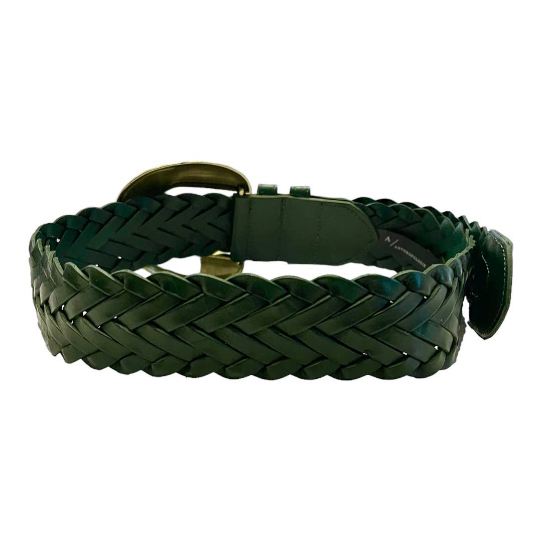 Anthropologie Green Woven Waist Leather Belt Size Small New - Premium  from Anthropologie - Just $99.00! Shop now at Finds For You