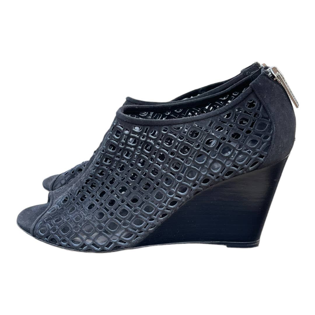 Aquatalia Shelly Lattice Peep Toe Wedge Heels Size 9 New $495 - Premium  from Aquatalia - Just $129.0! Shop now at Finds For You