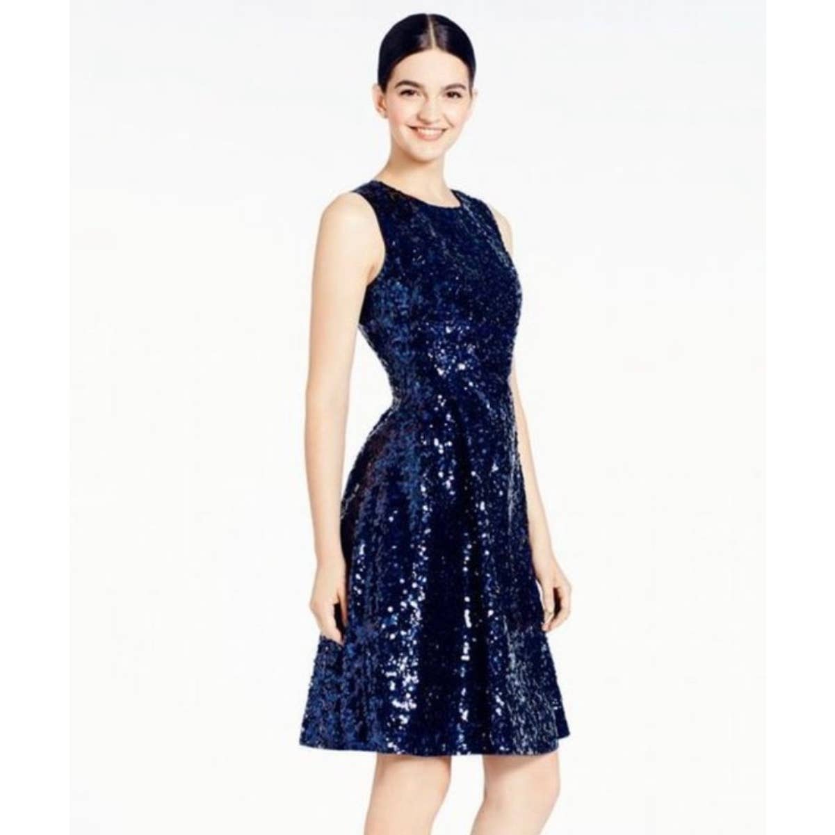 Kate Spade Tokyo Fit and Flare Sequin Dress Navy Size 10 New - Premium  from Kate Spade - Just $300.0! Shop now at Finds For You