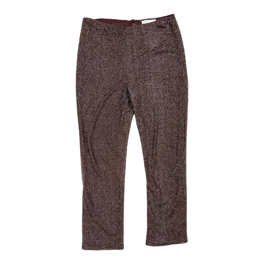 Badgley Mischka Burgundy Beaded Pants Size 10 - Premium  from Badgley Mischka - Just $119.0! Shop now at Finds For You