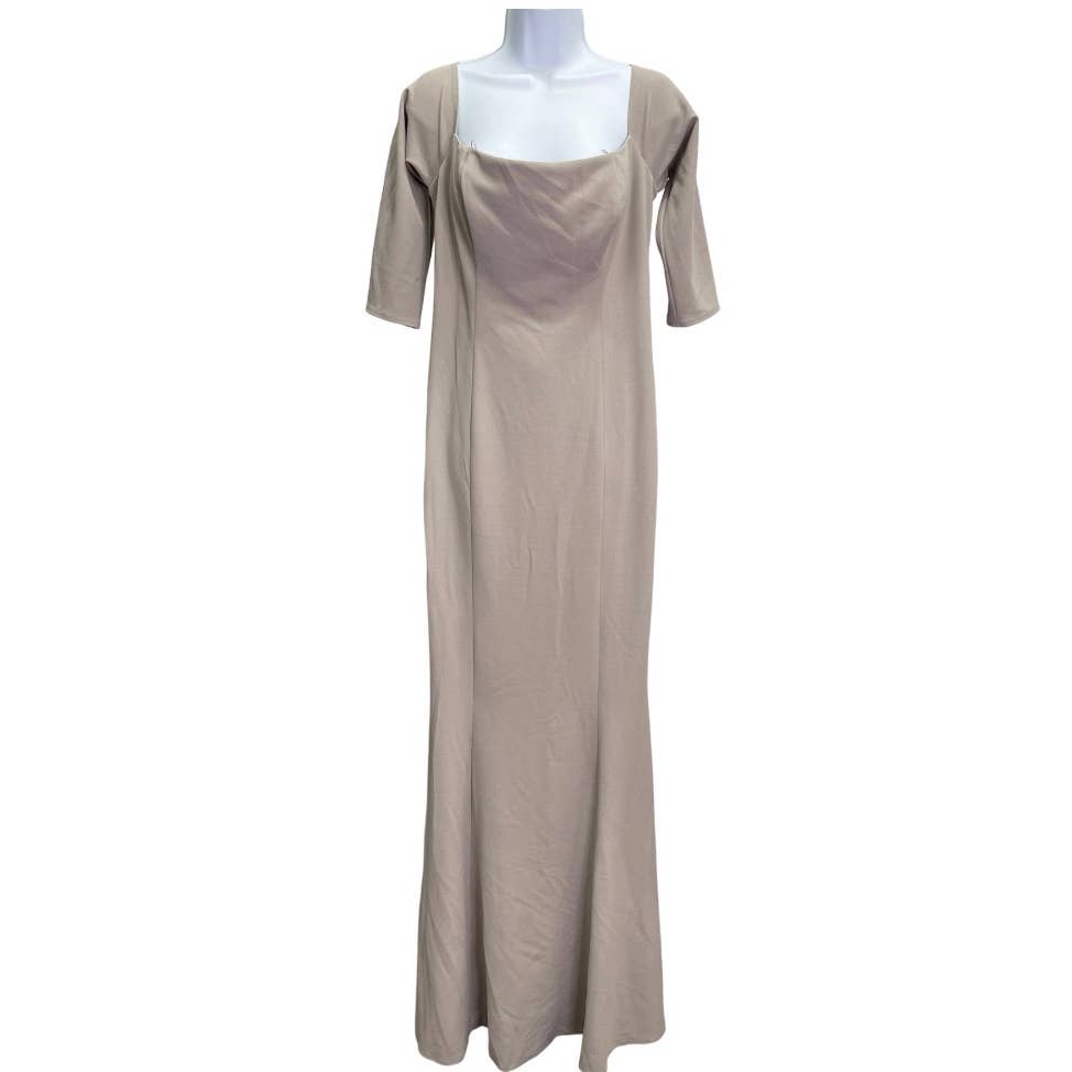 Katie May Revolve Brentwood Off The Shoulder Long Dress Gown Size 14 Gray Taupe New - Premium  from Katie May - Just $139.0! Shop now at Finds For You