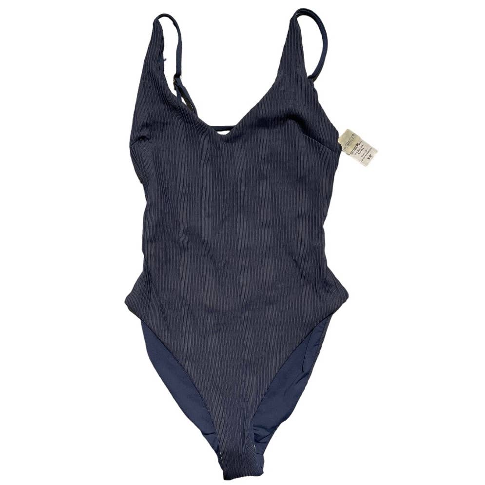 L*SPACE Gianna Pointelle Ribbed One Piece Swimsuit Bathing Suit Sz M Slate - Premium  from L*SPACE - Just $129.0! Shop now at Finds For You