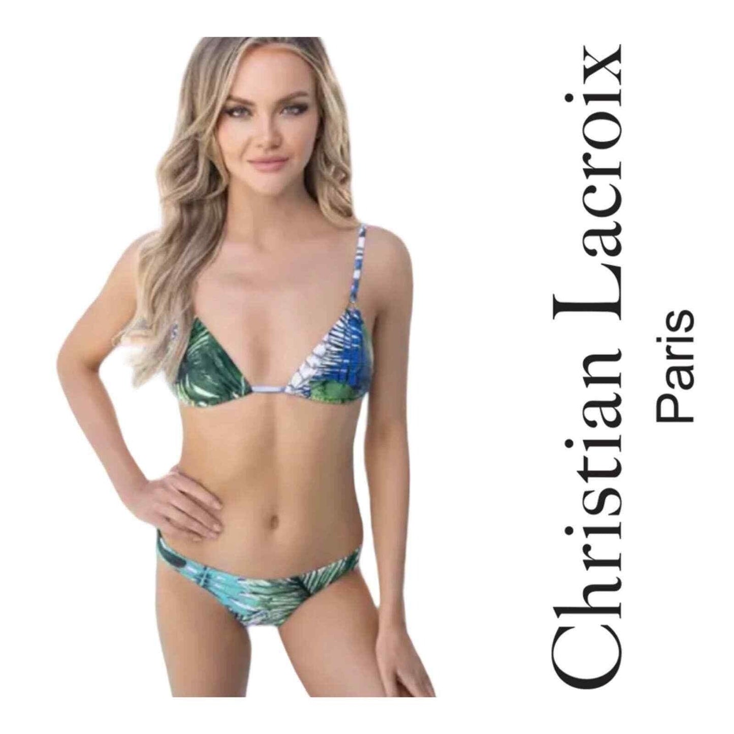 Christian Lacroix Swiminista Jardin Exo Chic Triangle Bikini Top Wise Bottom S - Premium Clothing, Shoes & Accessories:Baby:Baby & Toddler Clothing:Bottoms from Christian Lacroix - Just $89.00! Shop now at Finds For You