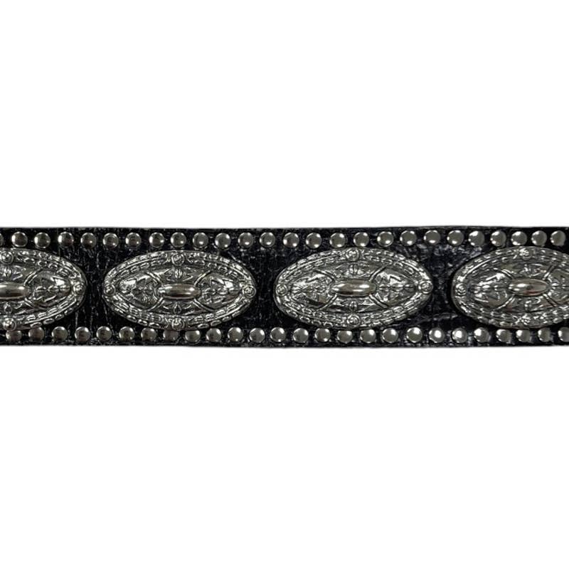 Vintage 90’s Saks Fifth Avenue Silver Medallion Leather Belt - Premium  from Saks Fifth Avenue - Just $59.0! Shop now at Finds For You