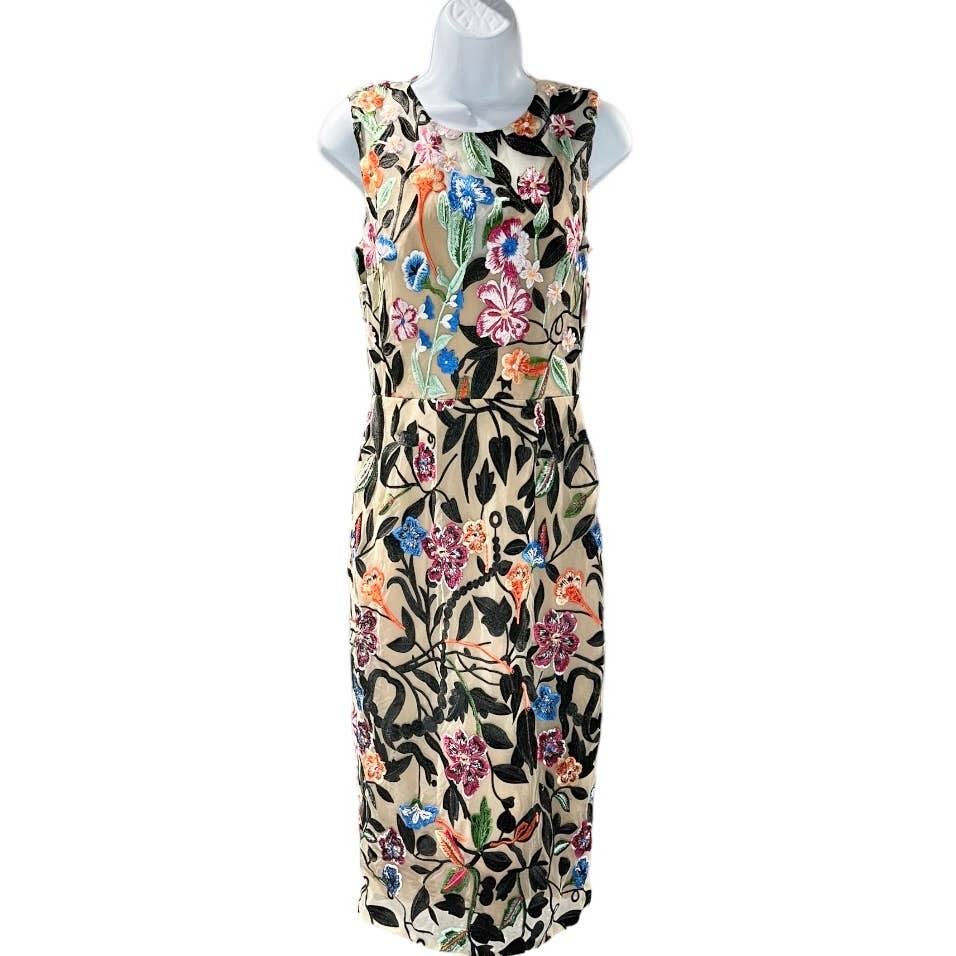 Dress The Population Holland Embroidered Floral Midi Dress Size Small New - Premium  from Dress The Population - Just $229.00! Shop now at Finds For You