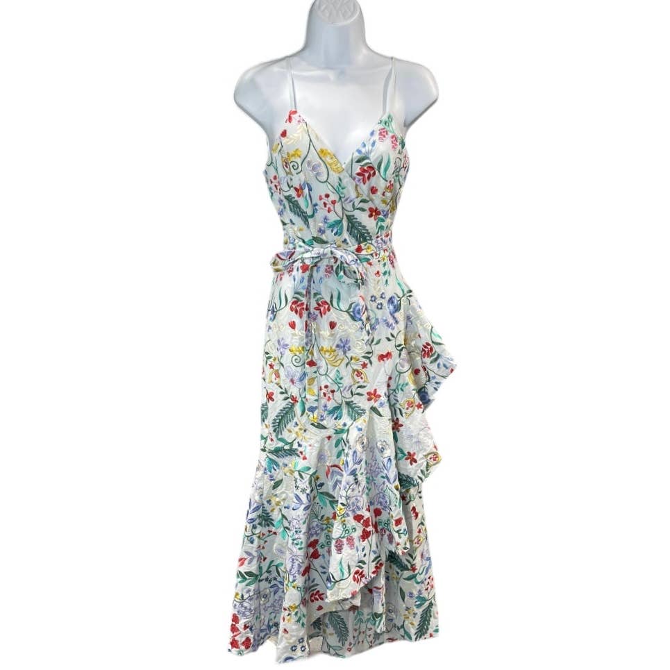 Dress The Population Salome Embroidered Wrap Midi Dress Size XS New - Premium  from Dress The Population - Just $179! Shop now at Finds For You
