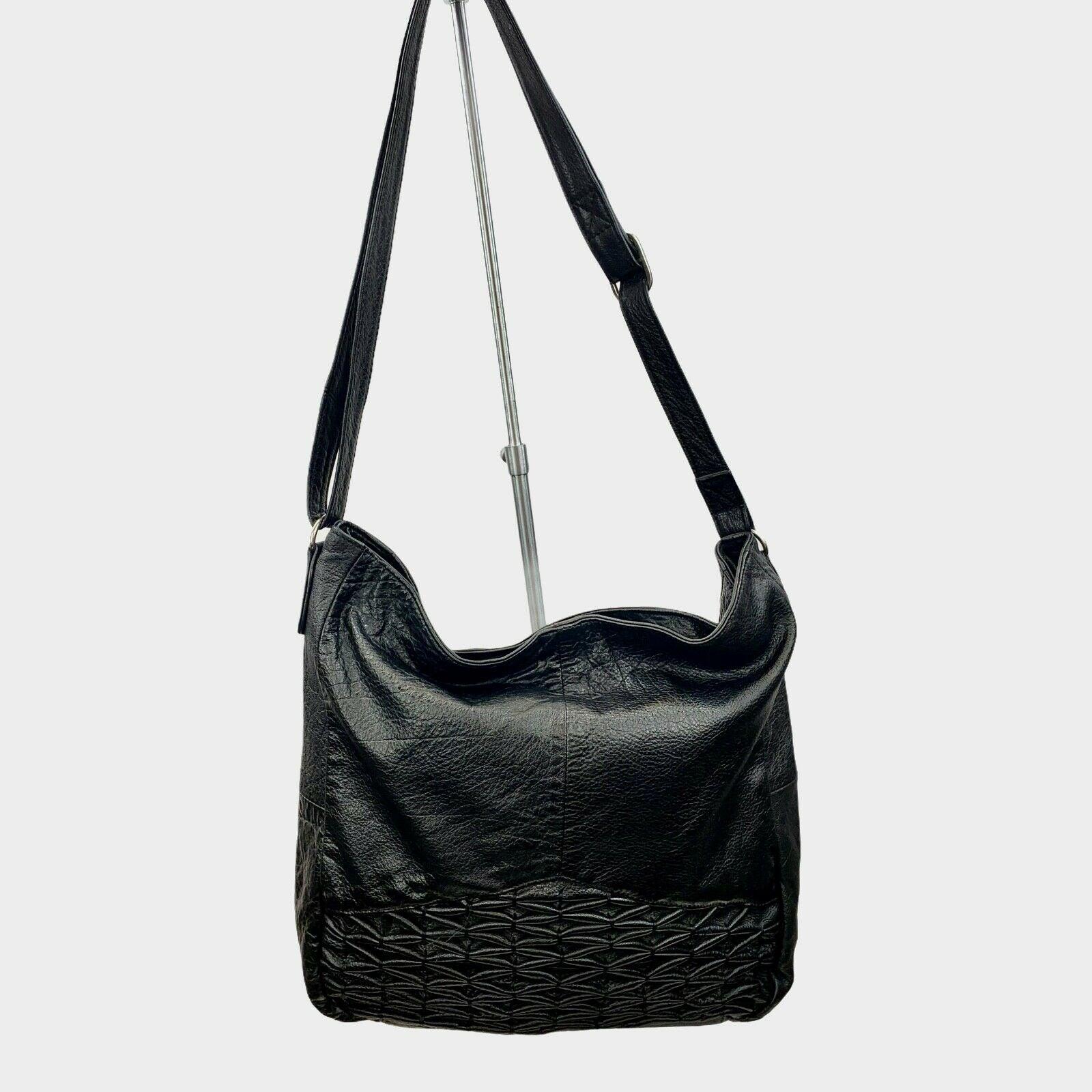 Day & Mood Anthropologie Black Leather Shoulder Tote Handbag - Premium Clothing, Shoes & Accessories:Women:Women's Bags & Handbags from Day & Mood - Just $36.35! Shop now at Finds For You
