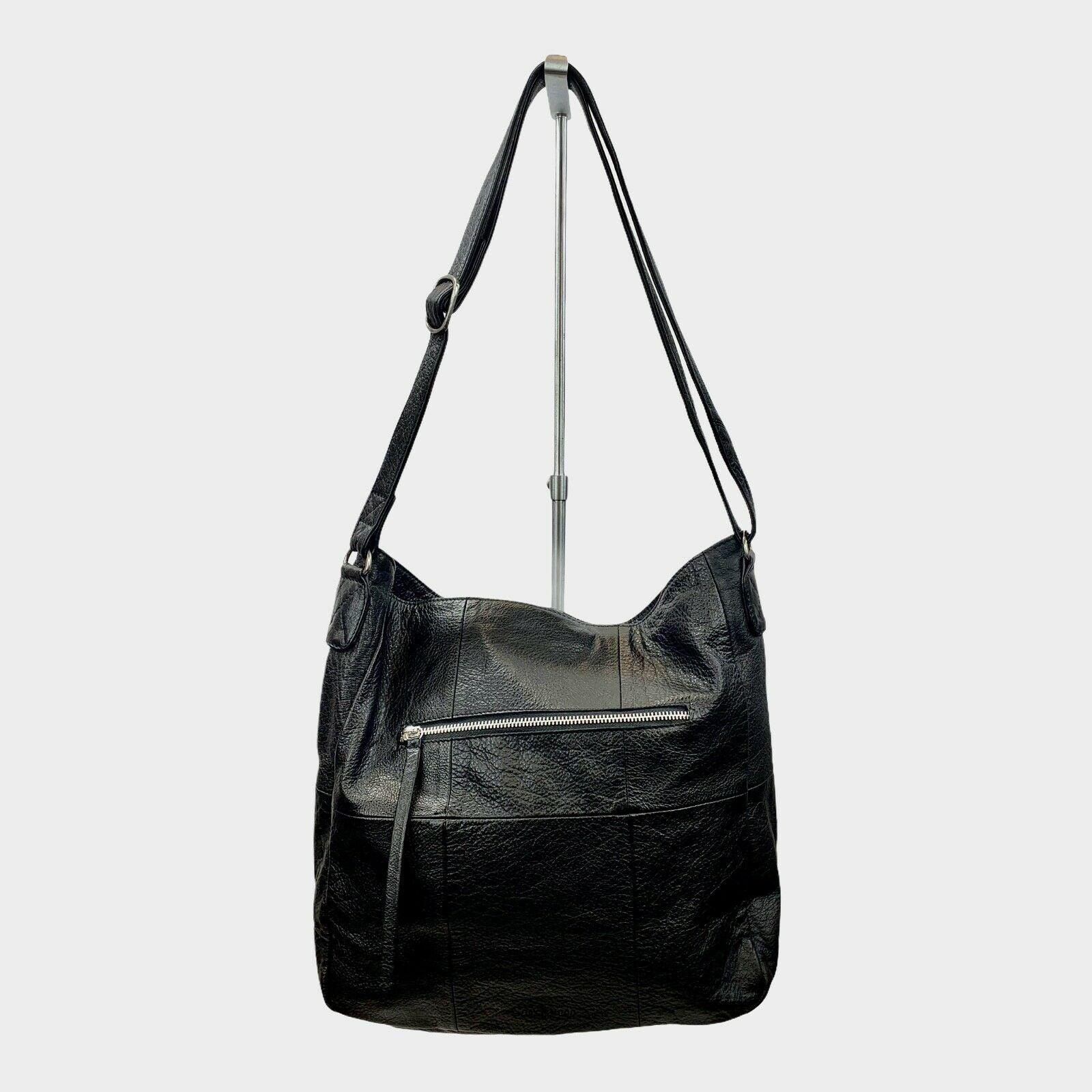 Day & Mood Anthropologie Black Leather Shoulder Tote Handbag - Premium Clothing, Shoes & Accessories:Women:Women's Bags & Handbags from Day & Mood - Just $36.35! Shop now at Finds For You