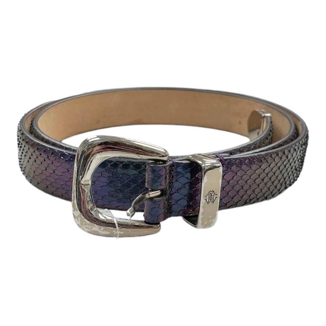 Roberto Cavalli Iridescent Snakeskin Belt Made in Italy 48/90 - Premium  from Roberto Cavalli - Just $149.0! Shop now at Finds For You