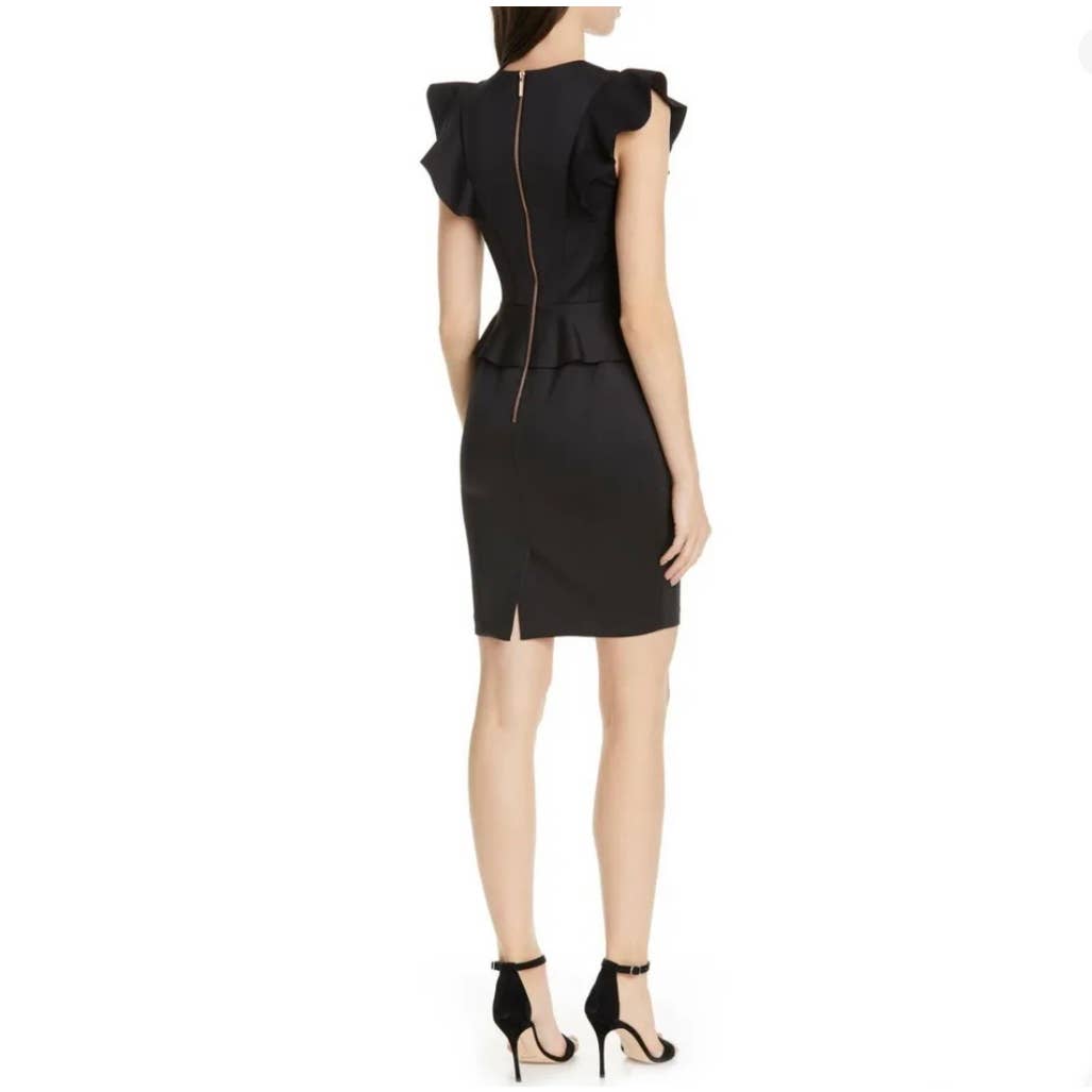 Ted Baker Alair Ruffle Peplum Sleeveless Bodycon Dress Sz 4 - Premium  from Ted Baker - Just $168.0! Shop now at Finds For You