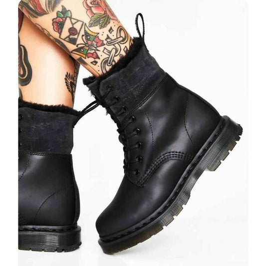 Dr Martens Kolbert Snowplow Waxy Faux Fur Waterproof Boots Size 6 New - Premium Clothing, Shoes & Accessories:Baby:Baby & Toddler Clothing:Bottoms from Dr. Martens - Just $165.00! Shop now at Finds For You