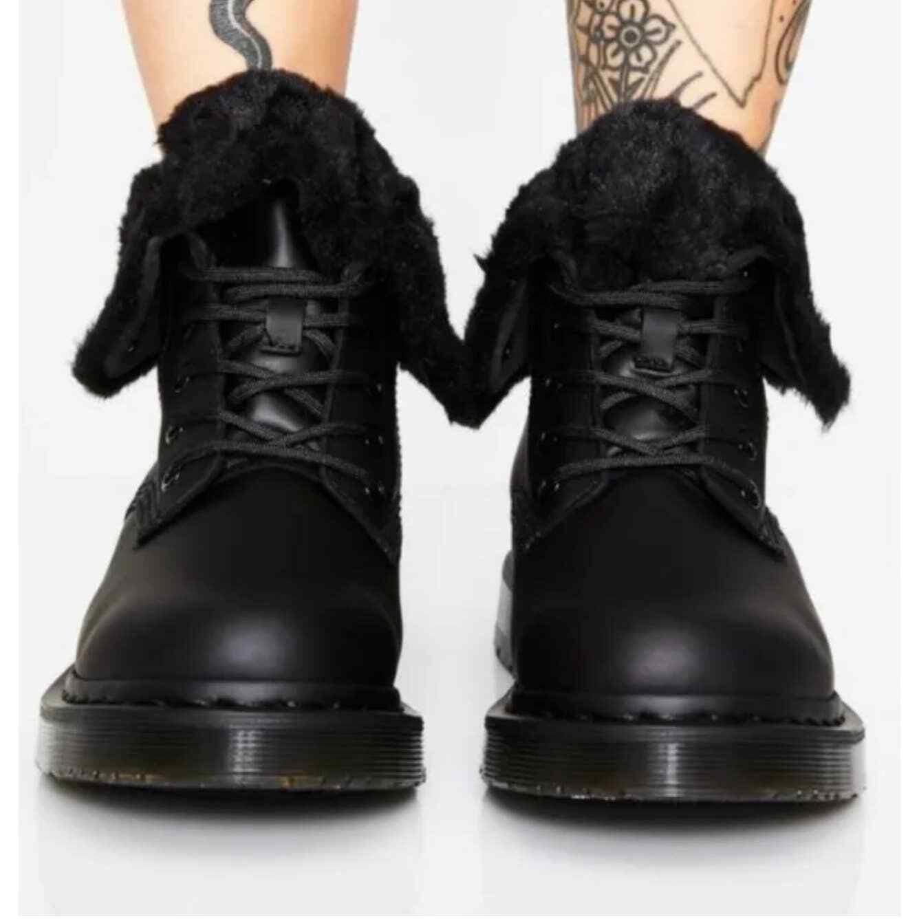 Dr Martens Kolbert Snowplow Waxy Faux Fur Waterproof Boots Size 6 New - Premium Clothing, Shoes & Accessories:Baby:Baby & Toddler Clothing:Bottoms from Dr. Martens - Just $165.00! Shop now at Finds For You