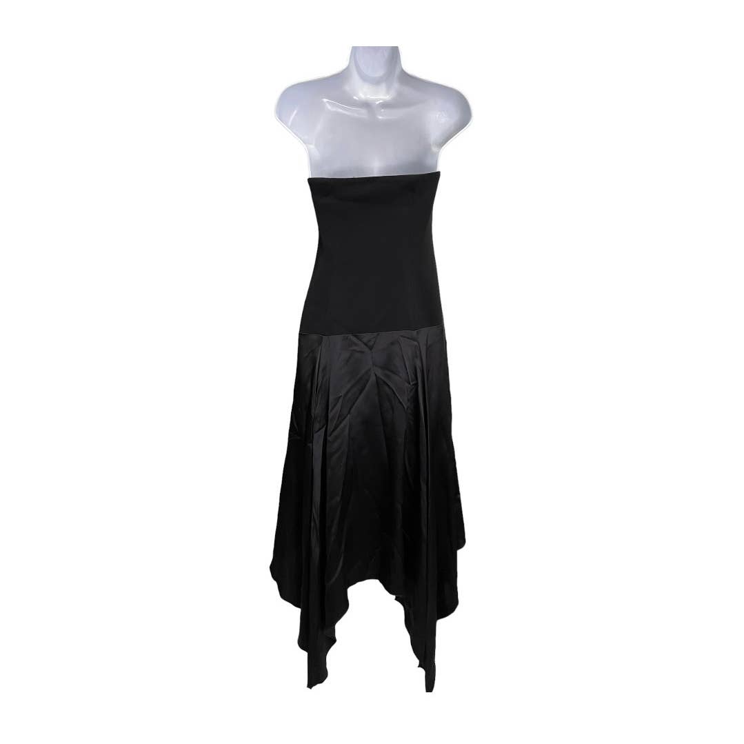 Cinq A Sept Elsa Strapless LBD Hankerchief Hem Size 6 Black New - Premium  from cinq a sept - Just $159.00! Shop now at Finds For You