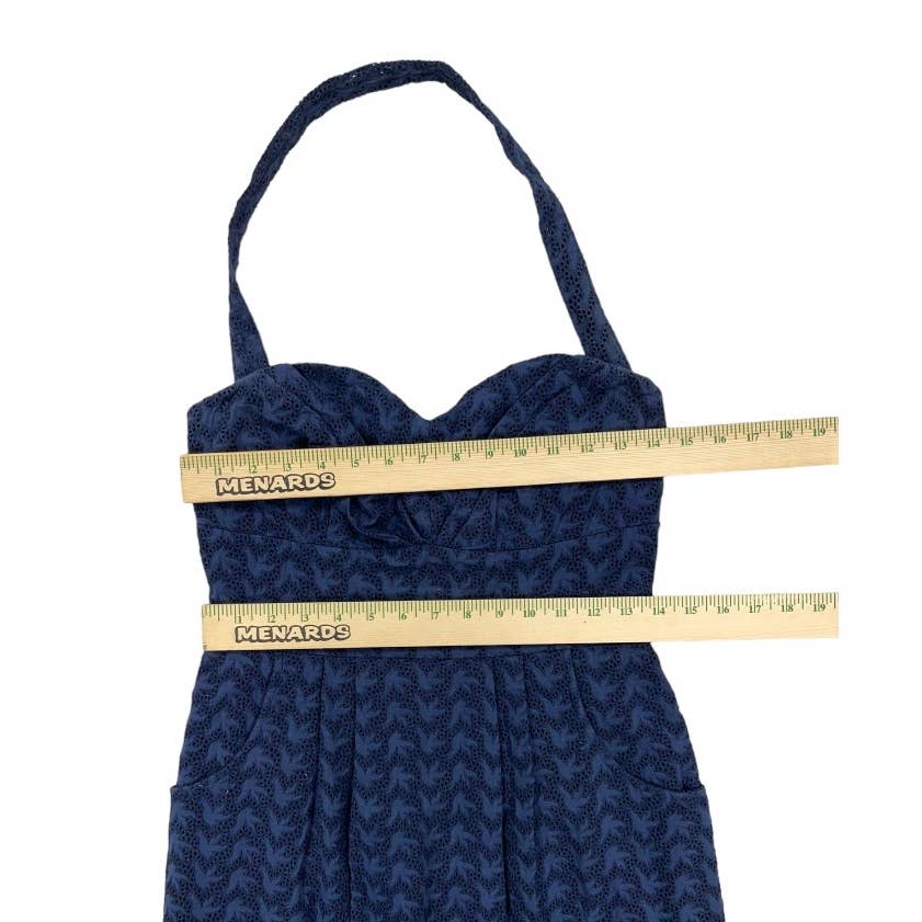 Anthropologie Girls From Savoy Pinup 50’s Style Eyelet Dress Size 6 Navy - Premium  from Anthropologie - Just $65.00! Shop now at Finds For You