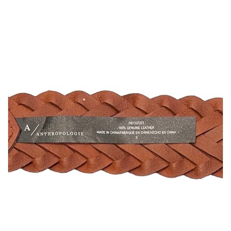 Anthropologie Cognac Woven Waist Leather Belt Size Small New - Premium  from Anthropologie - Just $79.0! Shop now at Finds For You