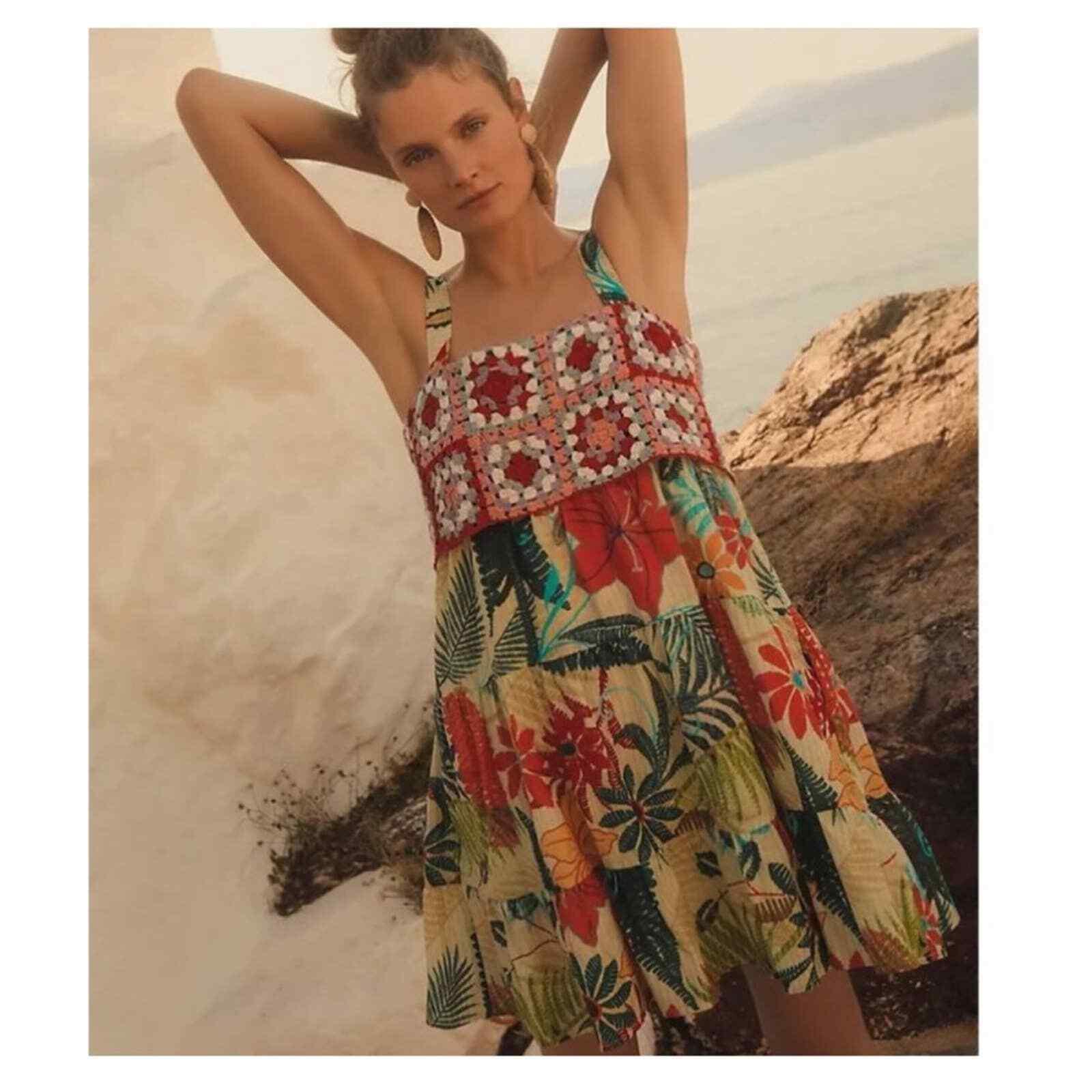 Farm Rio x Anthropologie Crochet Mini Dress Size Small NEW Finds For You Farm Rio x Anthropologie Crochet Mini Dress Size Small NEW Finds For You