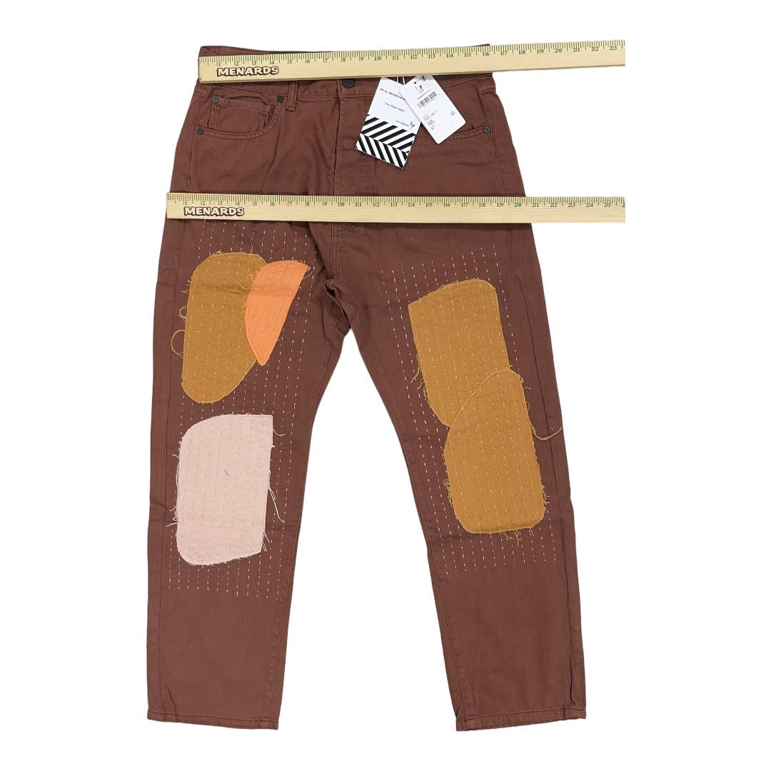 Free People x Sandrine Rose Patchwork Pants Size 28 Brown New - Premium  from Free People - Just $99.0! Shop now at Finds For You