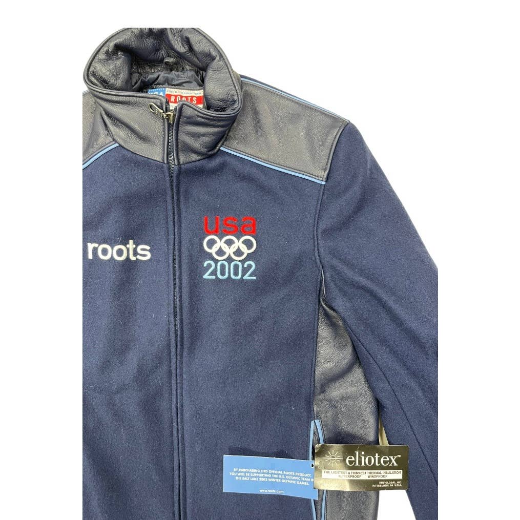 Vintage Roots 2002 USA Olympic Team Wool Leather Jacket Size XS New - Premium  from Roots - Just $229.0! Shop now at Finds For You