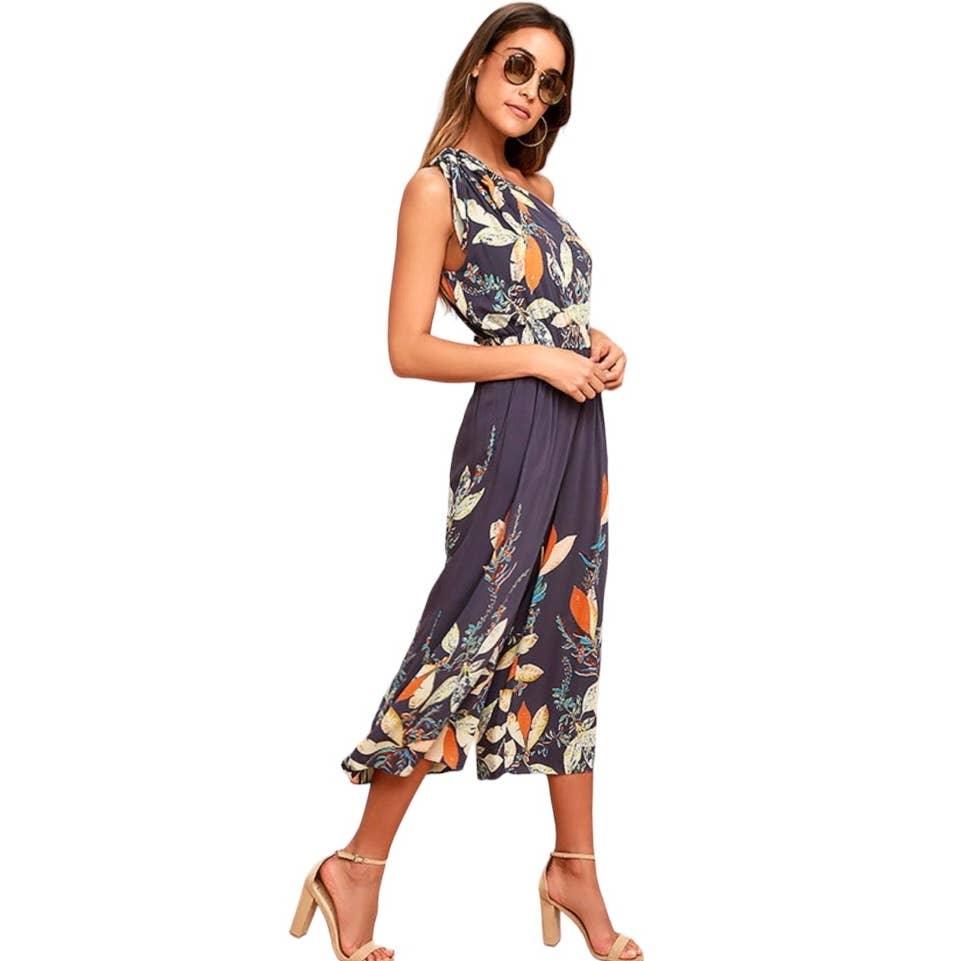 Free People Island Time One Shoulder Floral Jumpsuit Size M New - Premium  from Free People - Just $75.00! Shop now at Finds For You