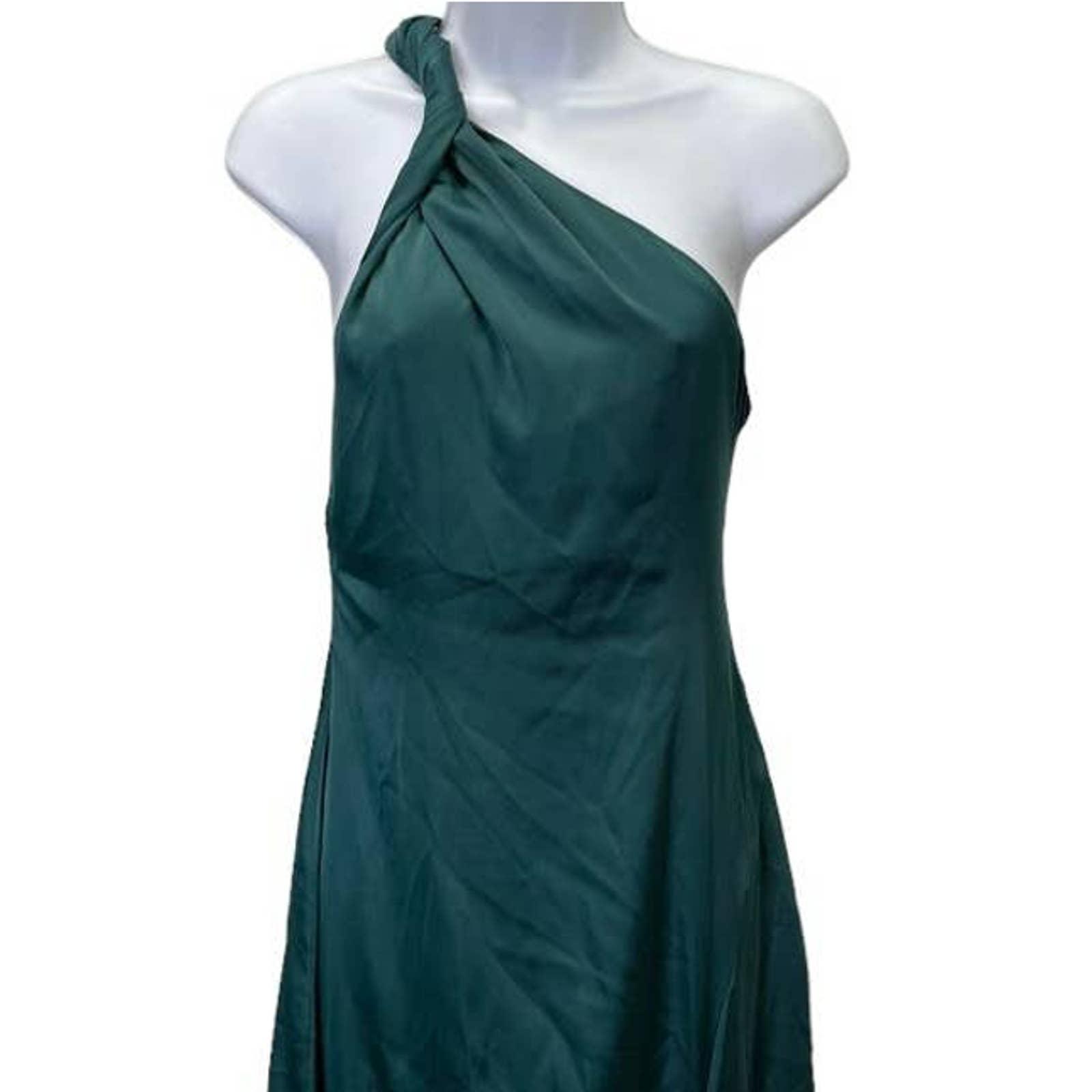 Free People Victoria One Shoulder Green Satin Maxi Dress Party Cocktail 8 New - Premium  from Free People - Just $149.00! Shop now at Finds For You