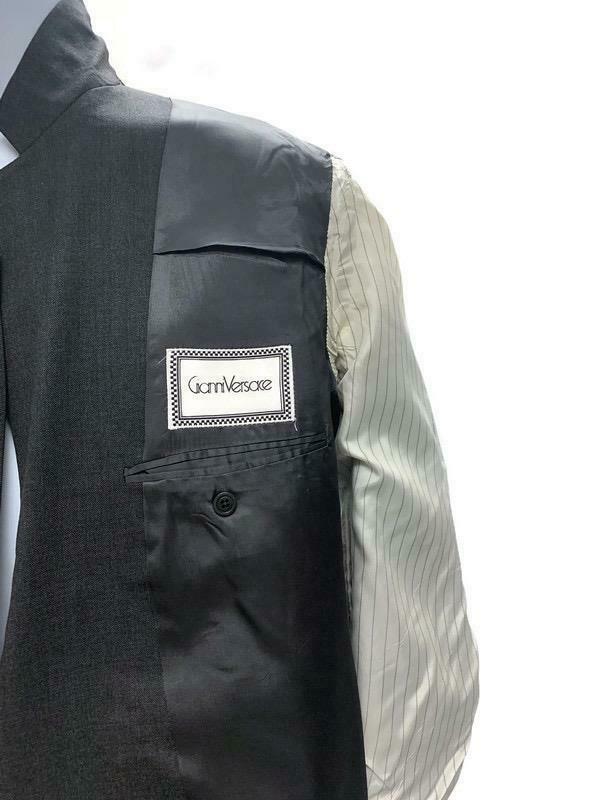 Gianni Versace Vintage 90's Double Breasted Blazer Sport Coat Wool 42 EL Grey - Premium Clothing, Shoes & Accessories:Men:Men's Clothing:Suits & Suit Separates from Versace - Just $136.34! Shop now at Finds For You