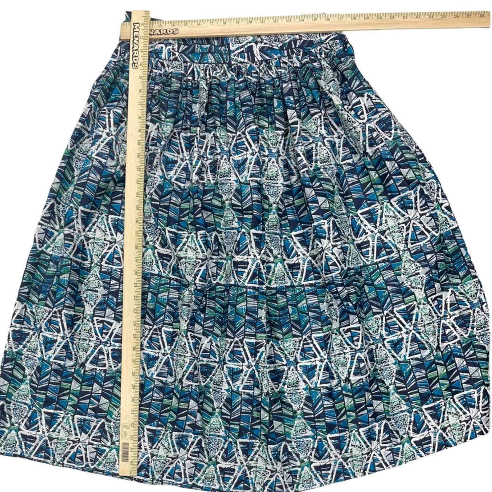 Sika x Anthropologie Blue Abstract Midi Skirt NEW Size 16 - Premium Clothing, Shoes & Accessories:Women:Women's Clothing:Skirts from Anthropologie - Just $130.00! Shop now at Finds For You