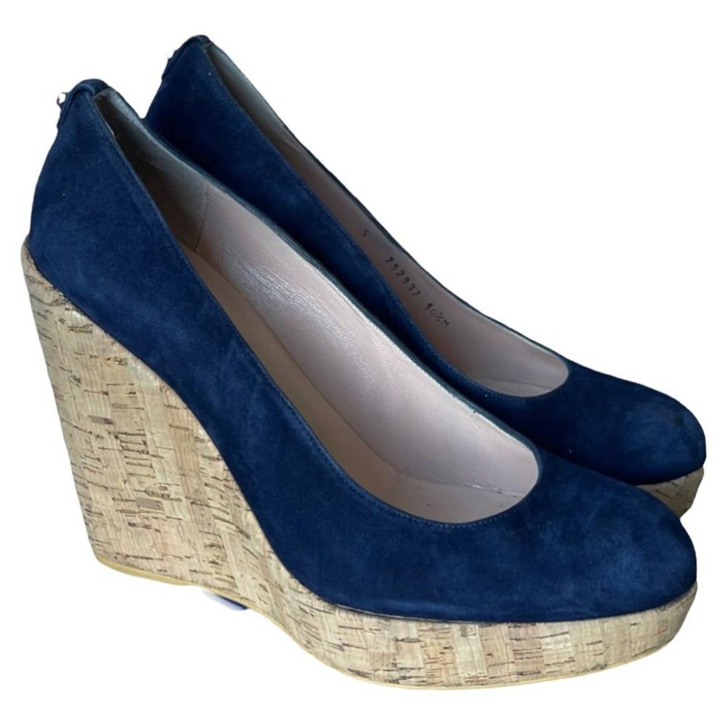Stuart Weitzman Corkswoon Wedge Espadrilles Size 8.5 Navy New - Premium  from Stuart Weitzman - Just $259.0! Shop now at Finds For You