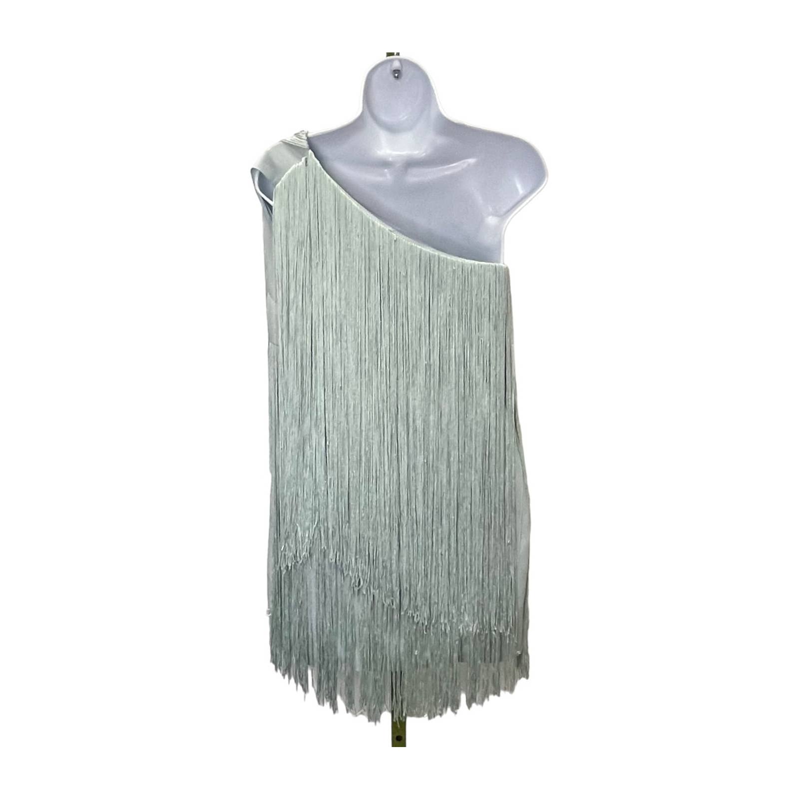 Anthropologie Hutch Fringe One Shoulder Mini Dress Size Medium Petite Mint - Premium  from Anthropologie - Just $219.00! Shop now at Finds For You