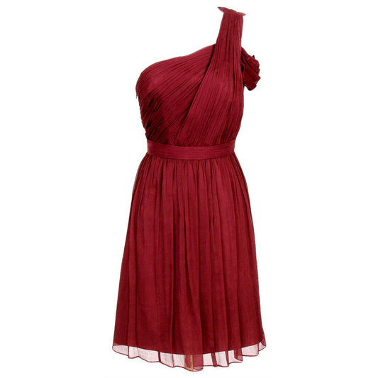 J Crew Women's Cara Silk Chiffon Cocktail Bridesmaid Dress Cabernet Wine 4 C8932 - Premium  from J.CREW - Just $59.99! Shop now at Finds For You