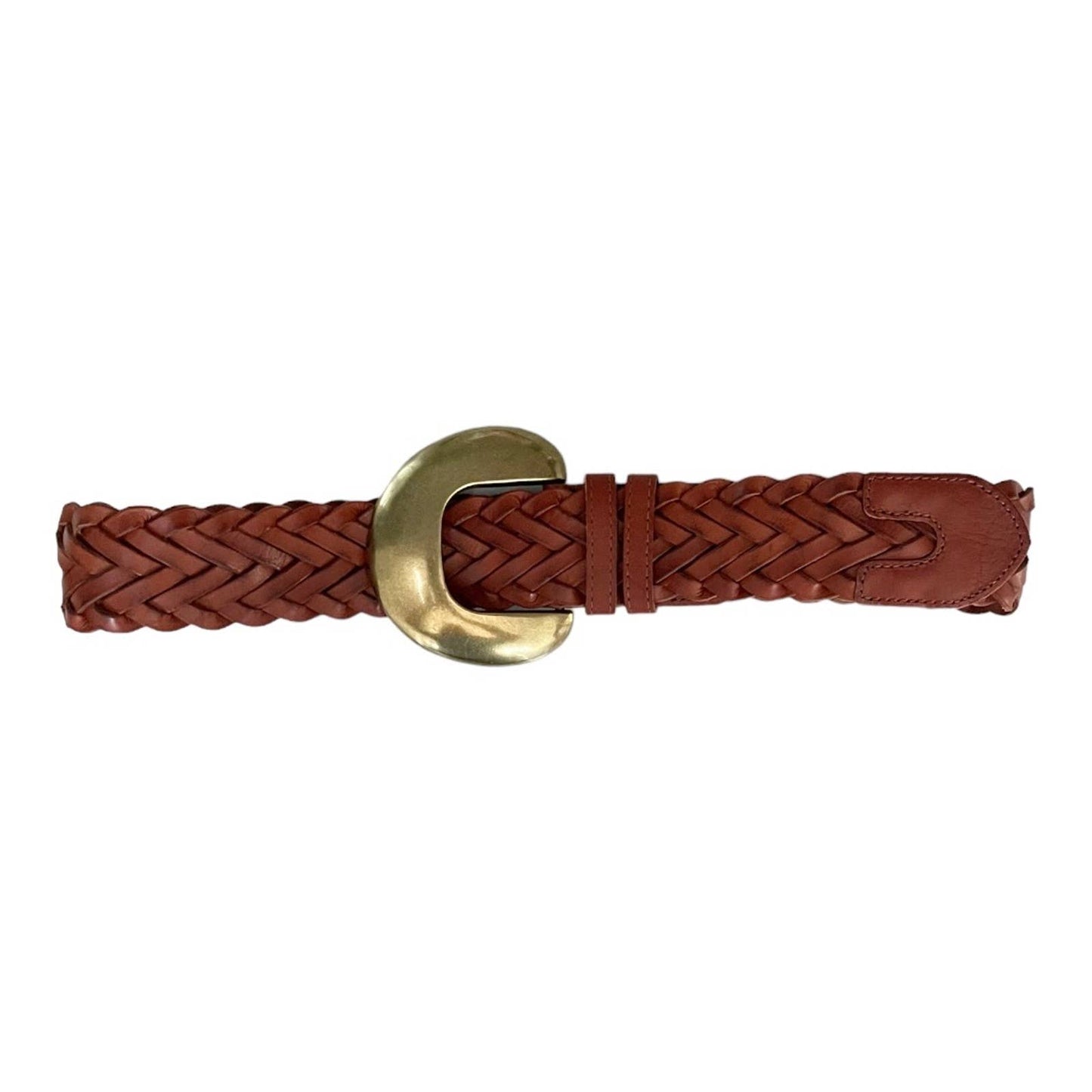 Anthropologie Cognac Woven Waist Leather Belt Size Medium New - Premium  from Anthropologie - Just $79.00! Shop now at Finds For You