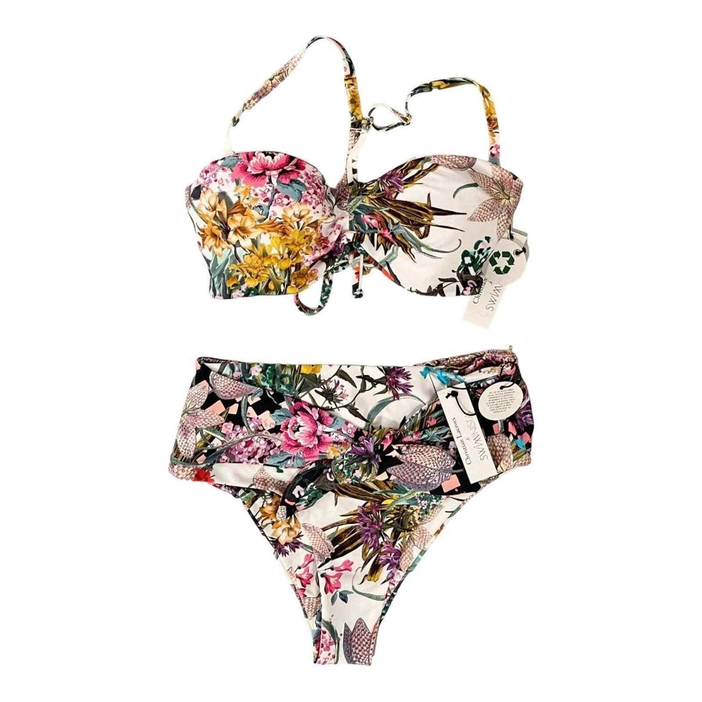 Swiminista Christian Lacroix Joy Bikini Top & Classy Bottom Swimsuit Sz L - Premium Clothing, Shoes & Accessories:Baby:Baby & Toddler Clothing:Bottoms from Christian Lacroix - Just $95.00! Shop now at Finds For You