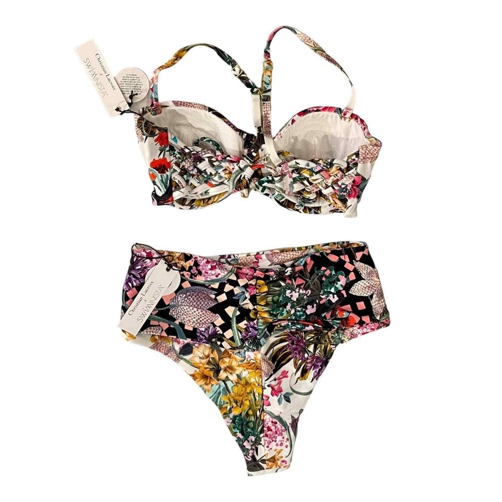 Swiminista Christian Lacroix Joy Bikini Top & Classy Bottom Swimsuit Sz L - Premium Clothing, Shoes & Accessories:Baby:Baby & Toddler Clothing:Bottoms from Christian Lacroix - Just $95.0! Shop now at Finds For You