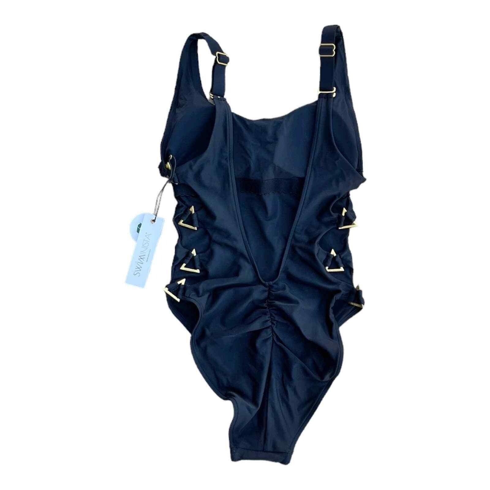 Swiminista Peaceful Cut Out Sustainable One Piece Swimsuit Bathing Suit L Black - Premium Clothing, Shoes & Accessories:Baby:Baby & Toddler Clothing:Bottoms from Swiminista - Just $89.00! Shop now at Finds For You